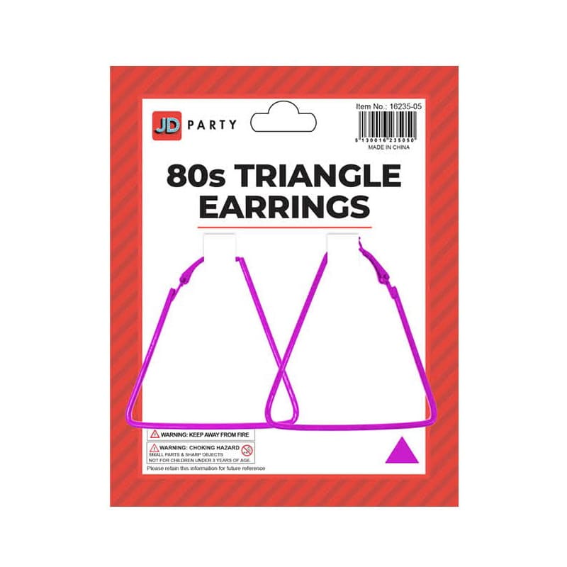 Earrings Triangle Purple Pk2