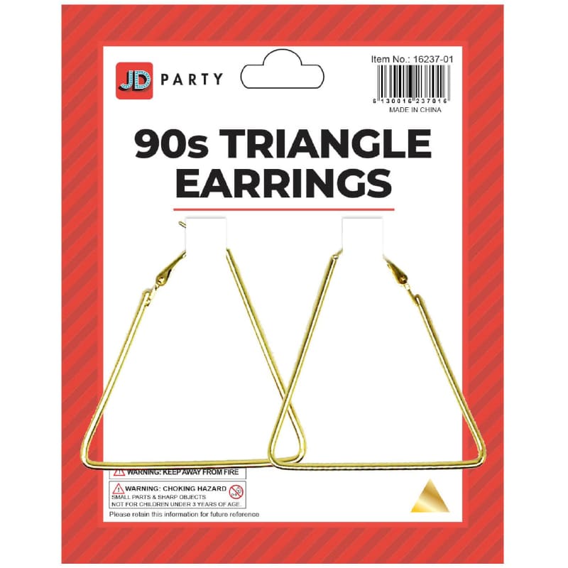 Earrings Triangles Gold Pk2
