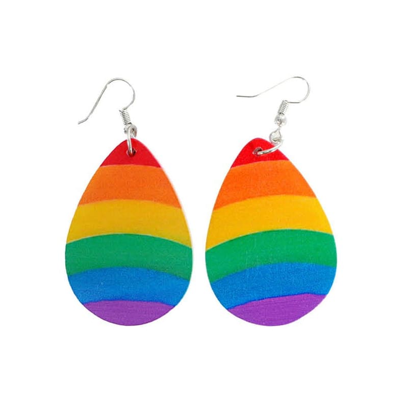 Earrings Tear Drop Rainbow
