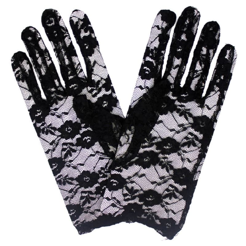 Gloves Short Lace Black