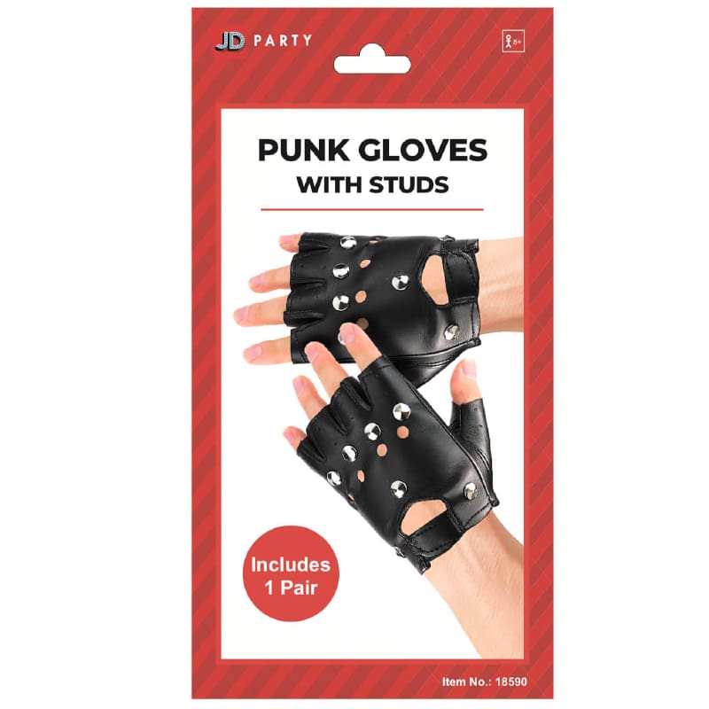 Gloves Punk Studded Fingerless