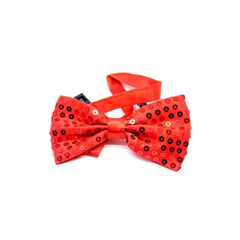 Bow Tie Sequin Red