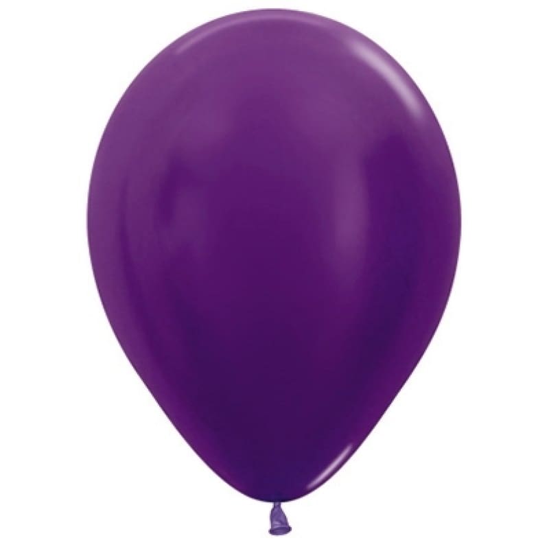 Balloons 30cm Metallic Purple Pk100