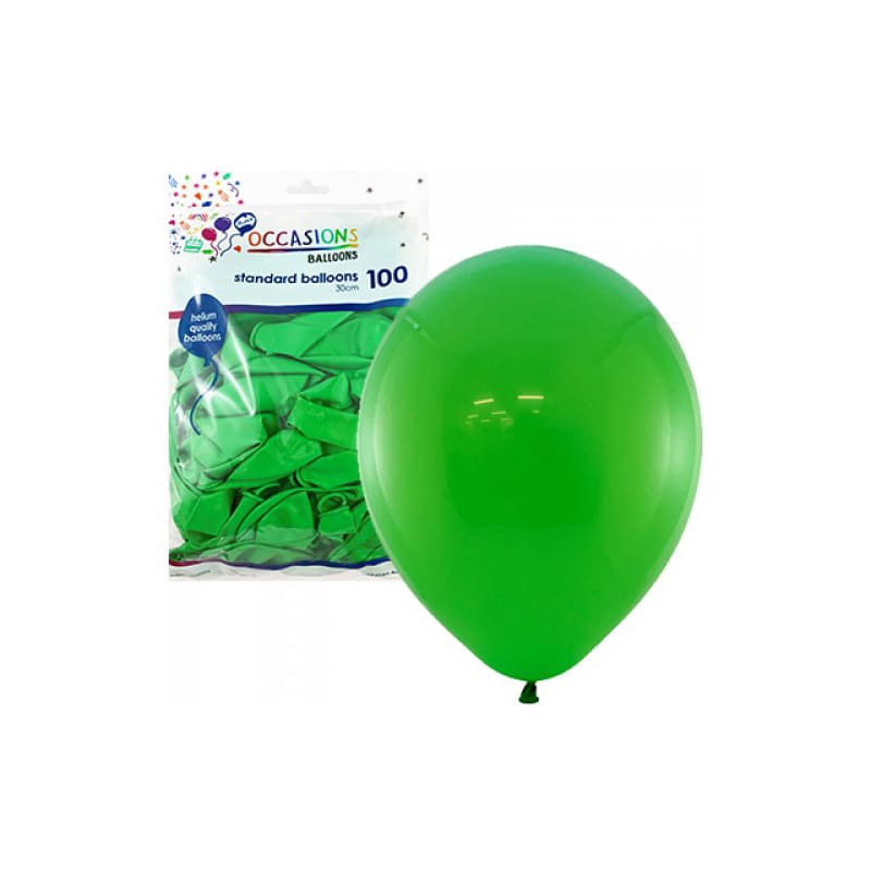 Balloons 30cm Matte Green Pk100
