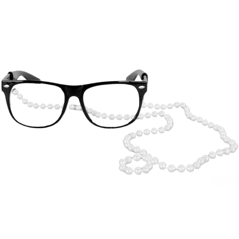 Glasses Grandma Old Lady with Pearl Chai