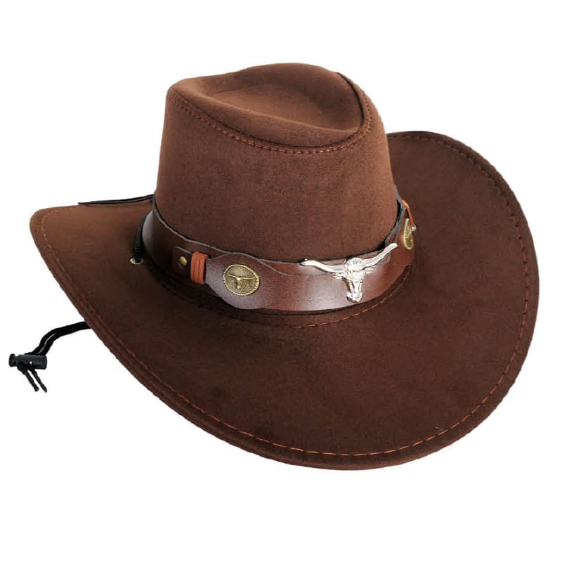 Hat Cowboy Brown with Badge
