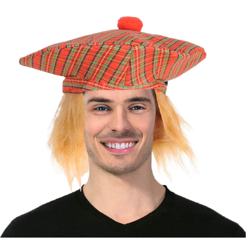 Hat Scotland Tam O Shanter Red with Hair