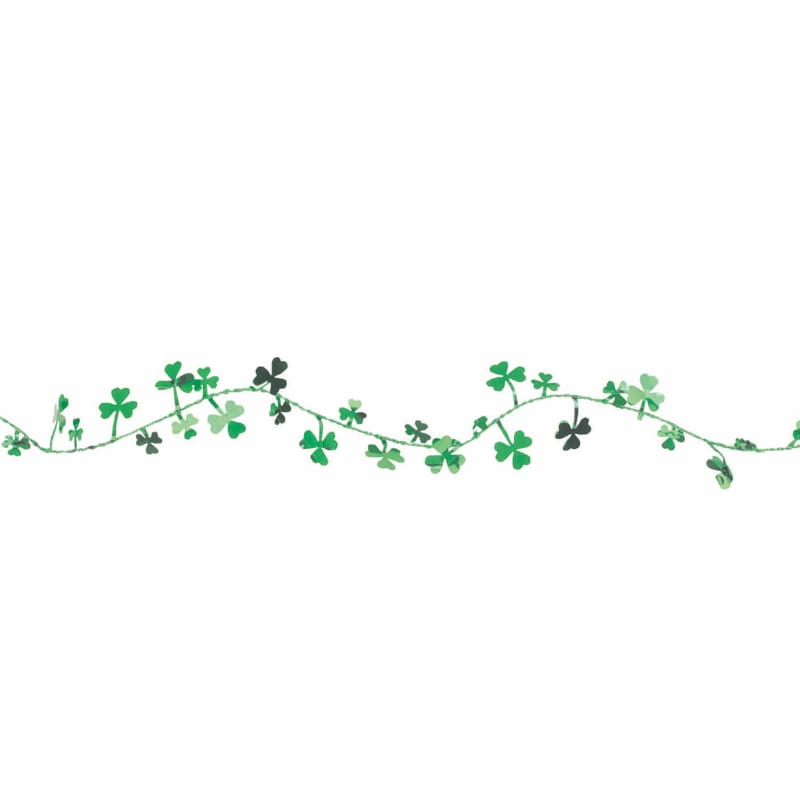 St Patricks Wire Garland Shamrocks