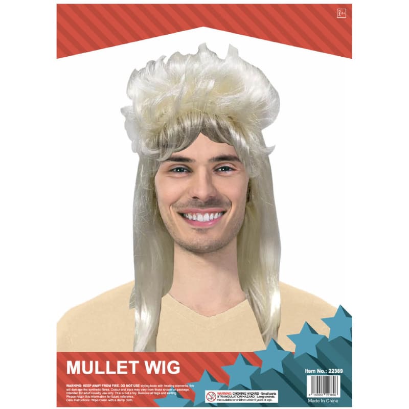 Wig Mullet High Blonde