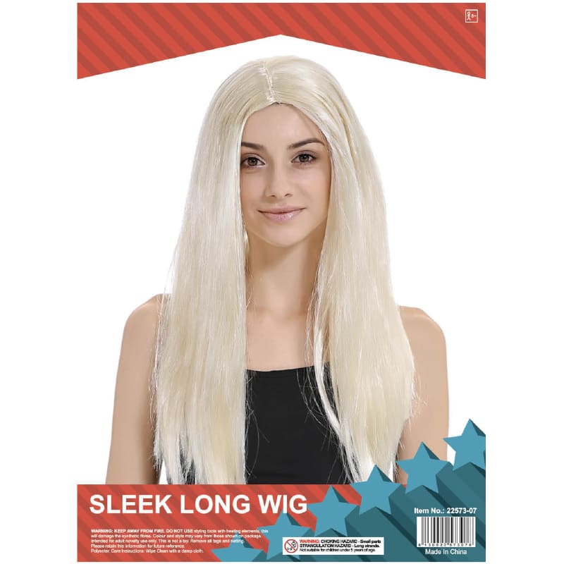 Wig Long Straight Sleek Blonde