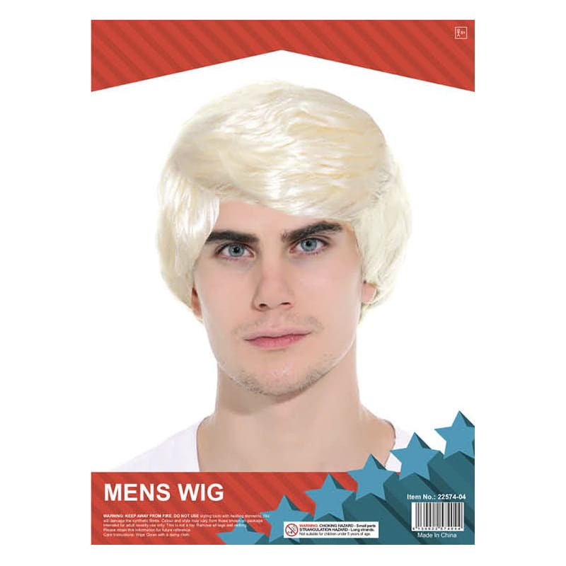 Wig Short Mens Blonde