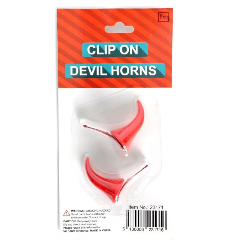 Devil Horns Hair Clip On