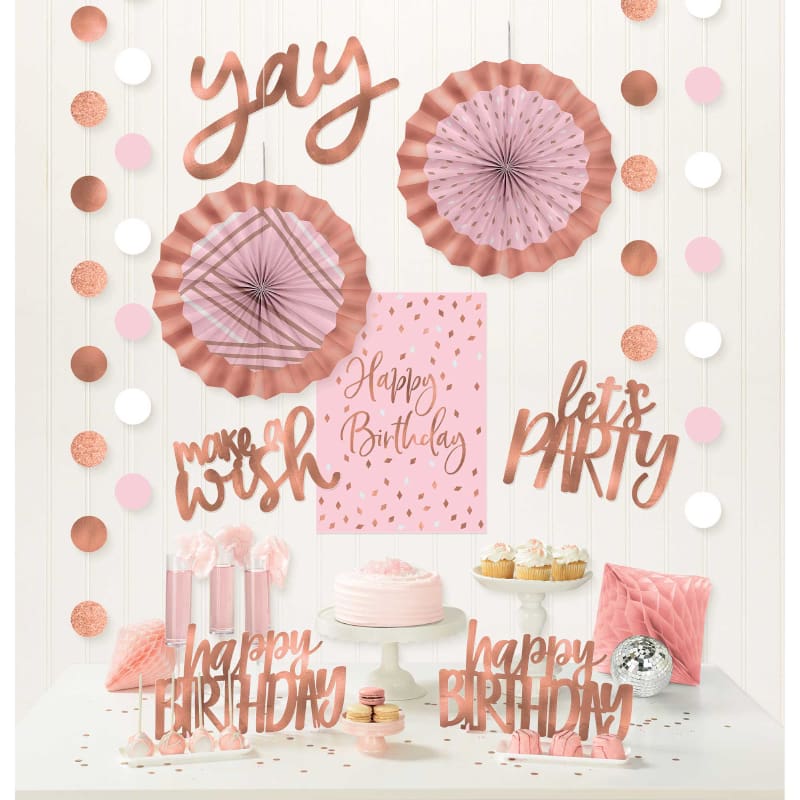 Decorating Kit Happy Birthday Blush DNR