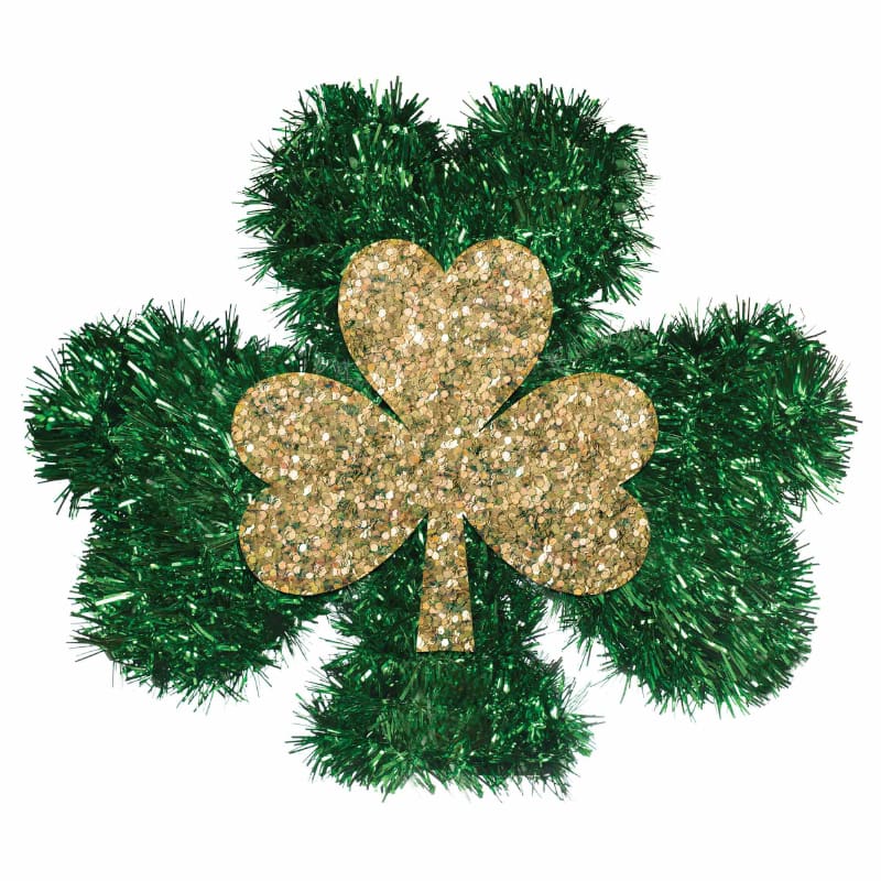 Hanging Decoration Tinsel Shamrock