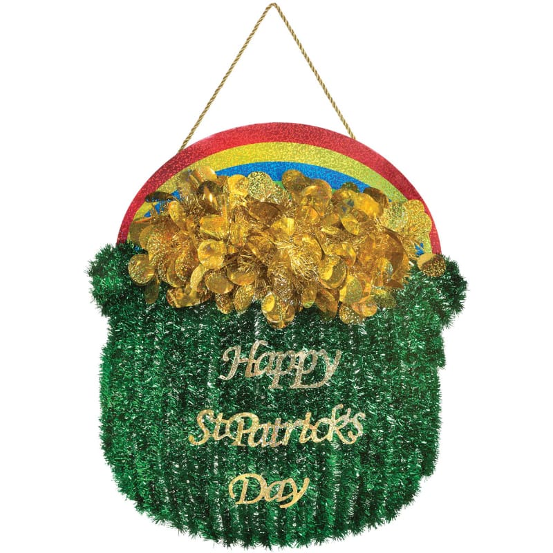 St Patricks Hanging Pot of Gold Decorati