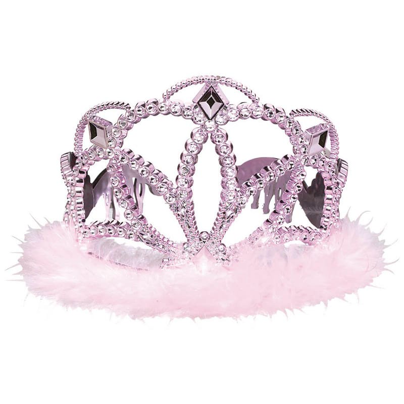 Tiara Iridsecent with Pink Feathers