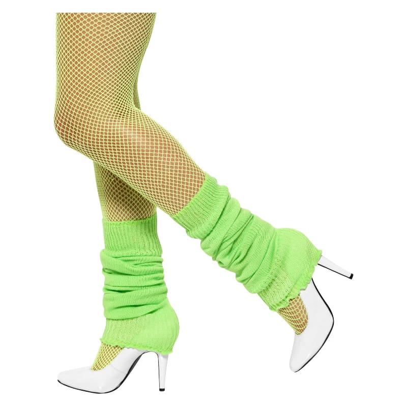 Leg Warmers Knitted Neon Green