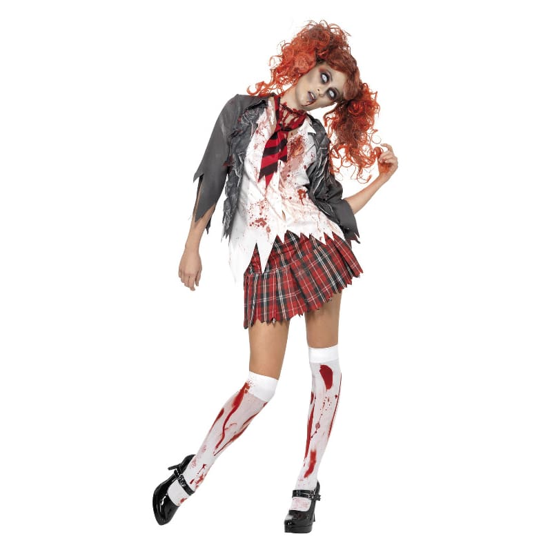 Costume Adult Zombie School Girl M