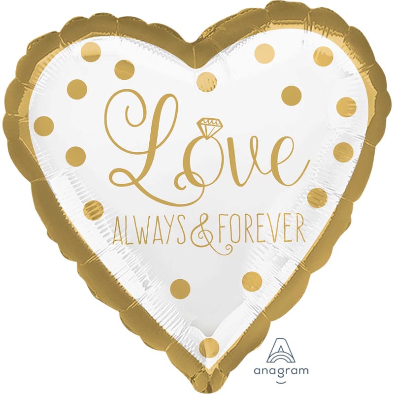 Foil 45cm Love Always and Forever
