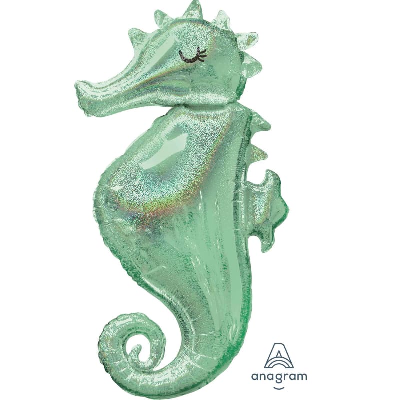 Foil Shape Seahorse Green