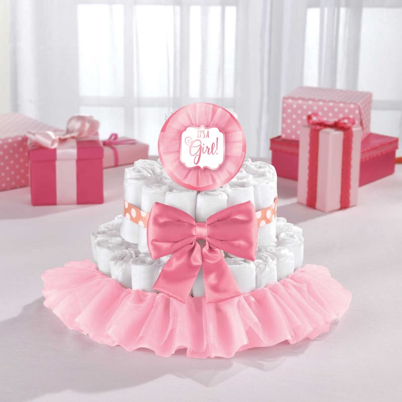 Baby Shower Diaper Kit Girl Pink DNR