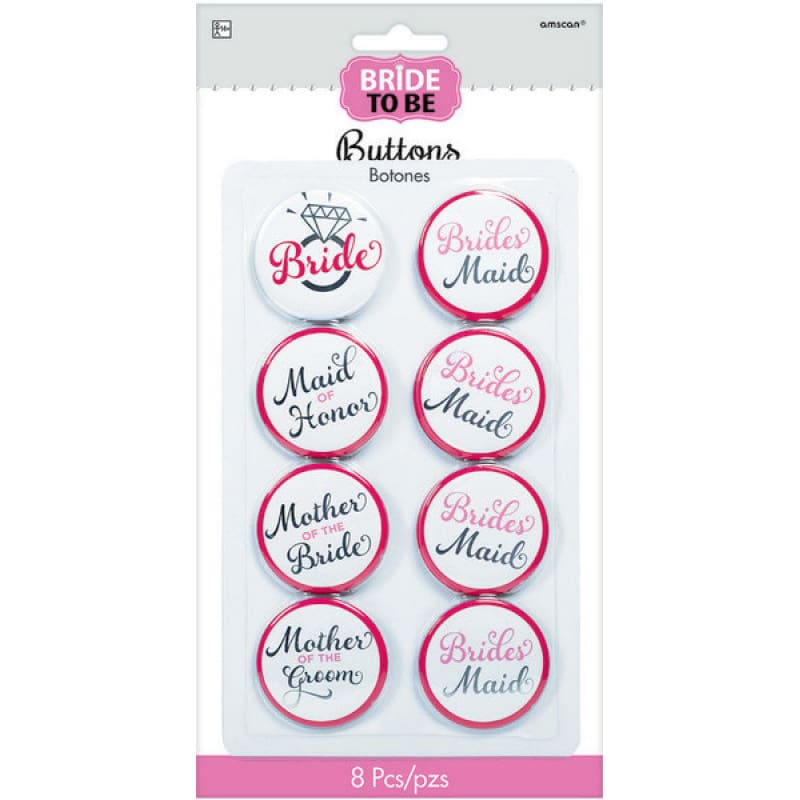Badges Bride Hens Night Elegant Pk8