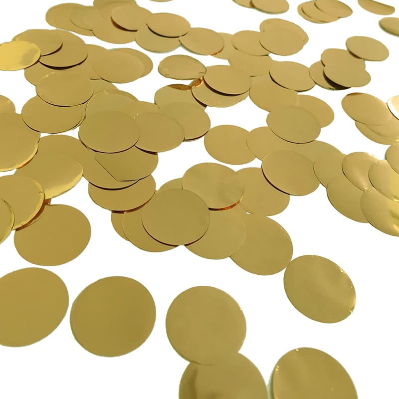 Confetti Foil Round Gold Asst 15g