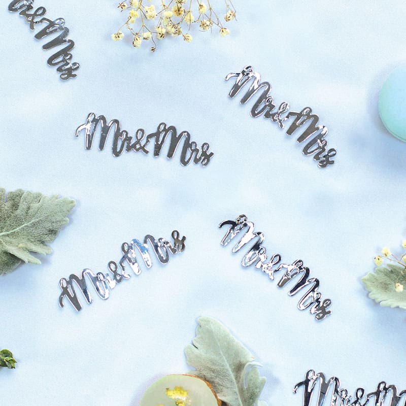 Confetti Jumbo Foil Mr & Mrs Si Pk15 DNR