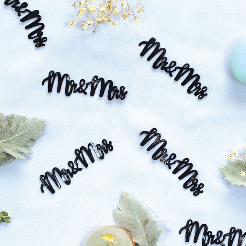 Confetti Jumbo Foil Mr & Mrs Black DNR