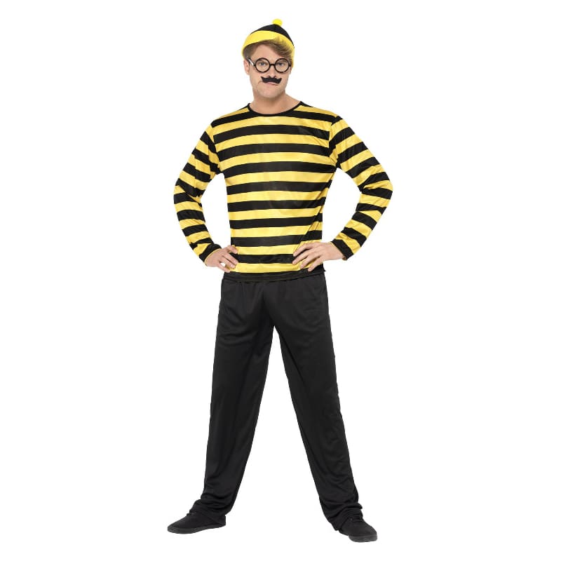 Costume Adult Where's Wally Odlaw M