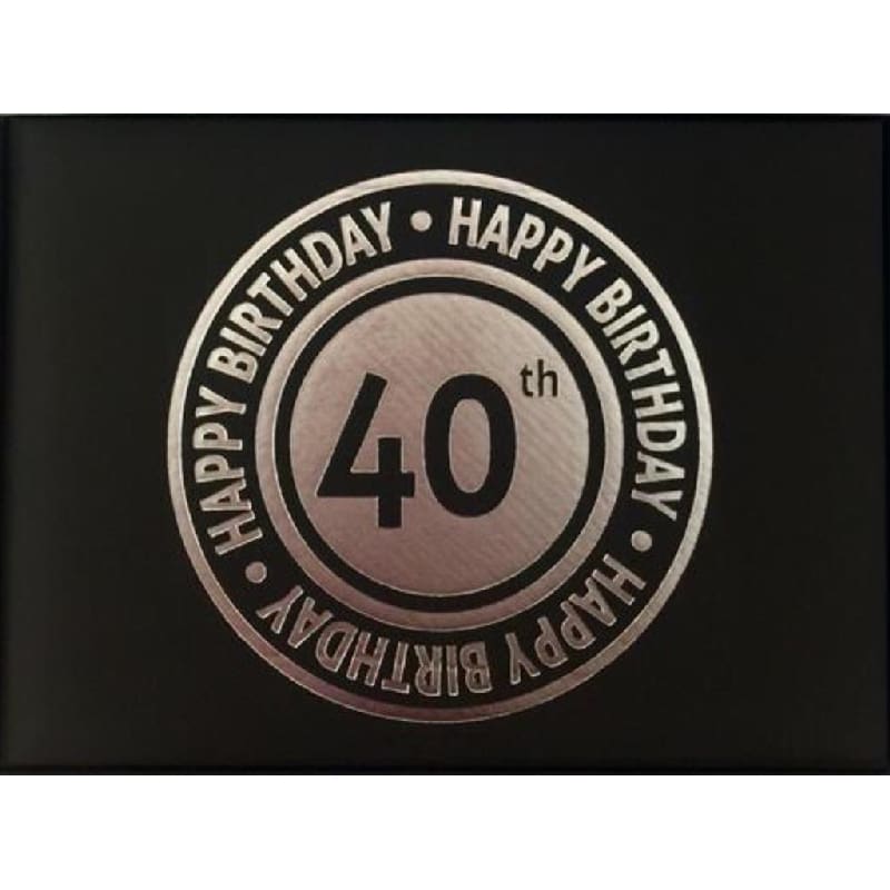 Guest Book 40th Black