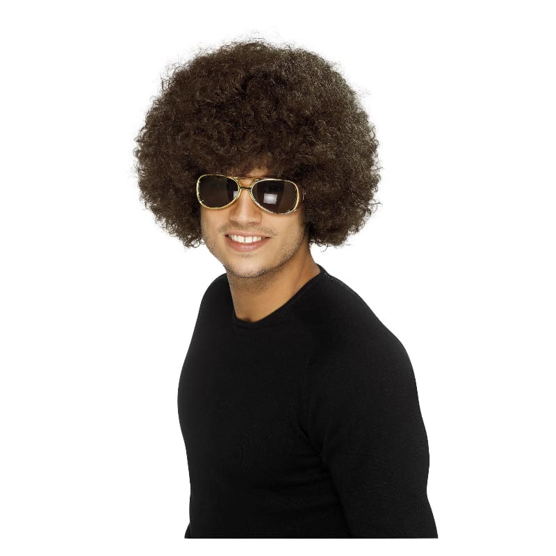 Wig Afro Funky Brown