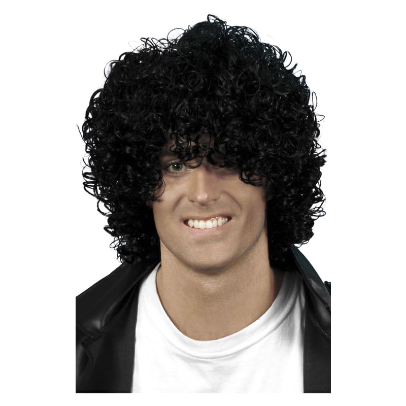 Wig Afro Black Wet Look