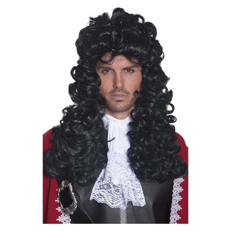 Wig Pirate Captain Long and Curly Black