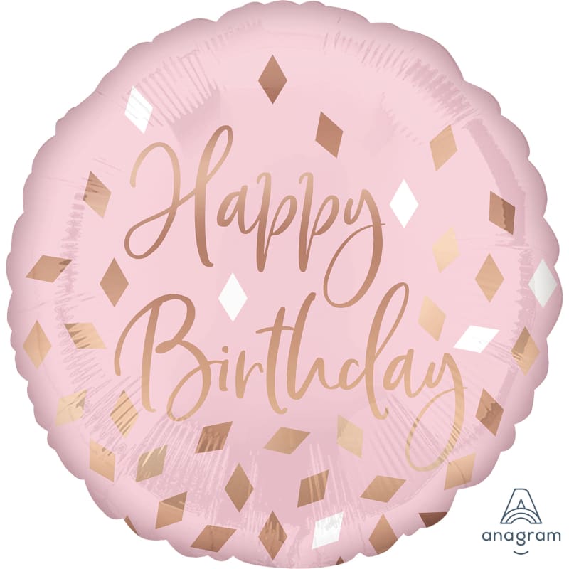 Foil 45cm Happy Birthday Blush