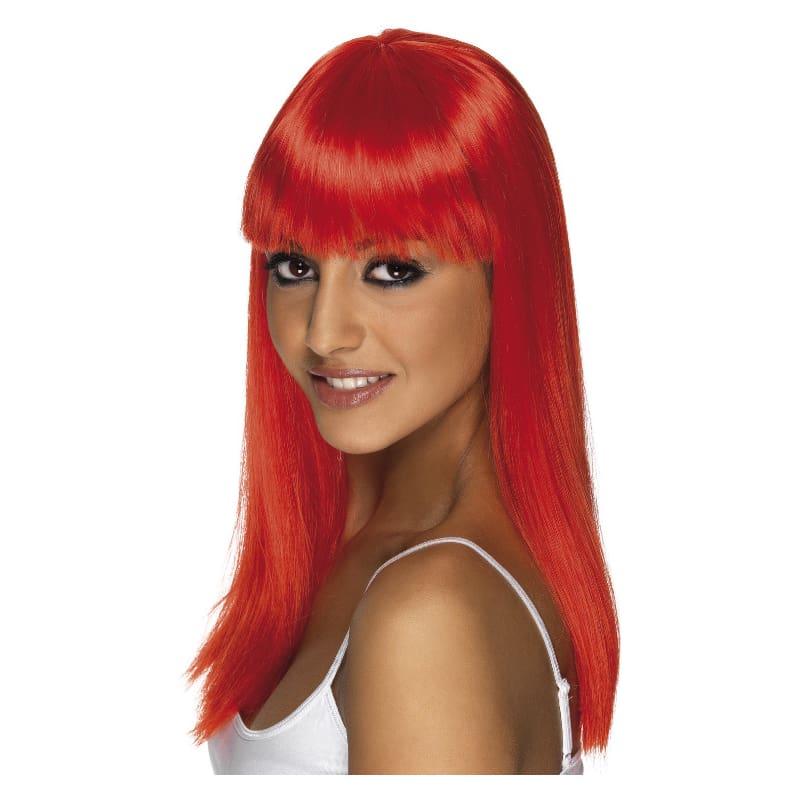 Wig Long Red With Fringe