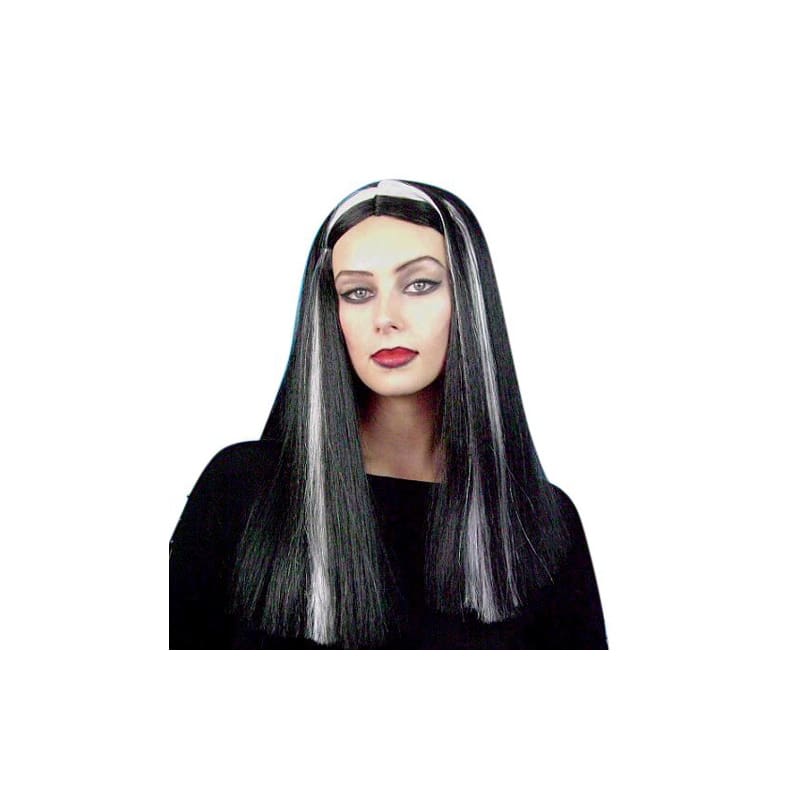 Wig Witch Black Streak White Premium DNR