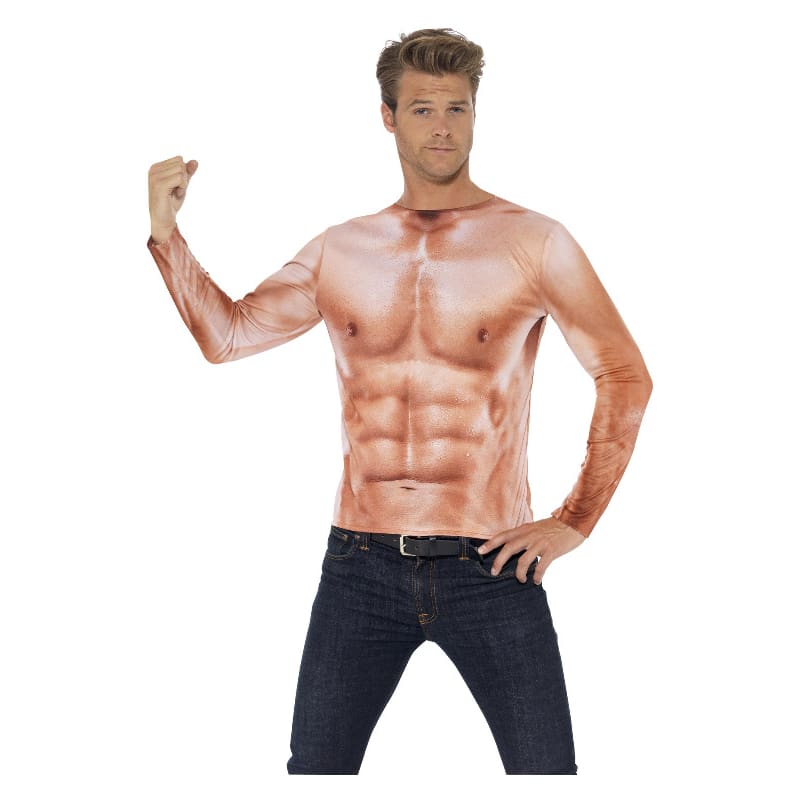 Costume Adult Muscle Man Shirt M