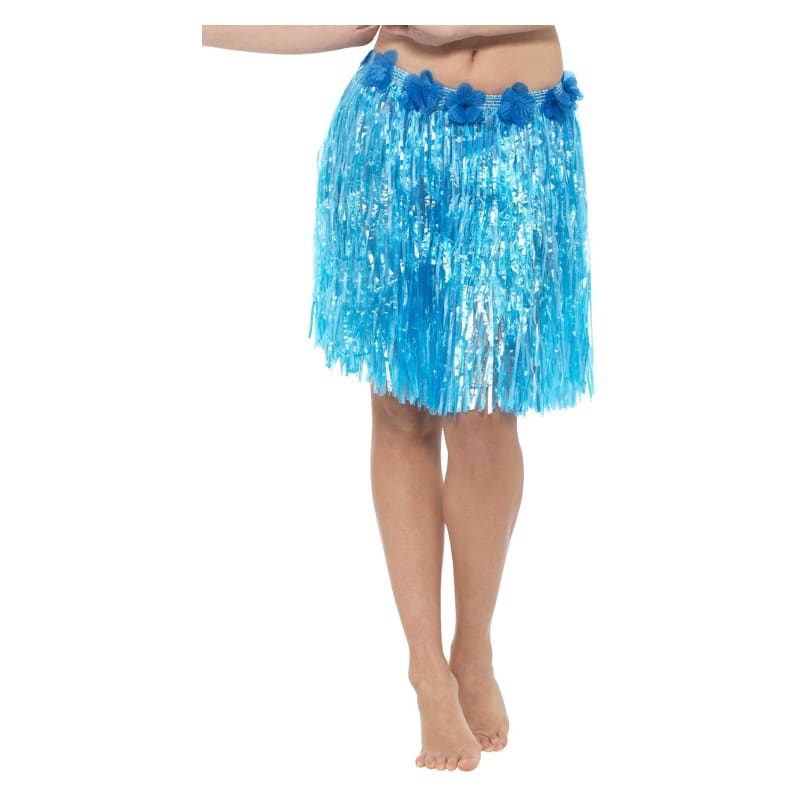 Luau Hula Skirt Blue Short
