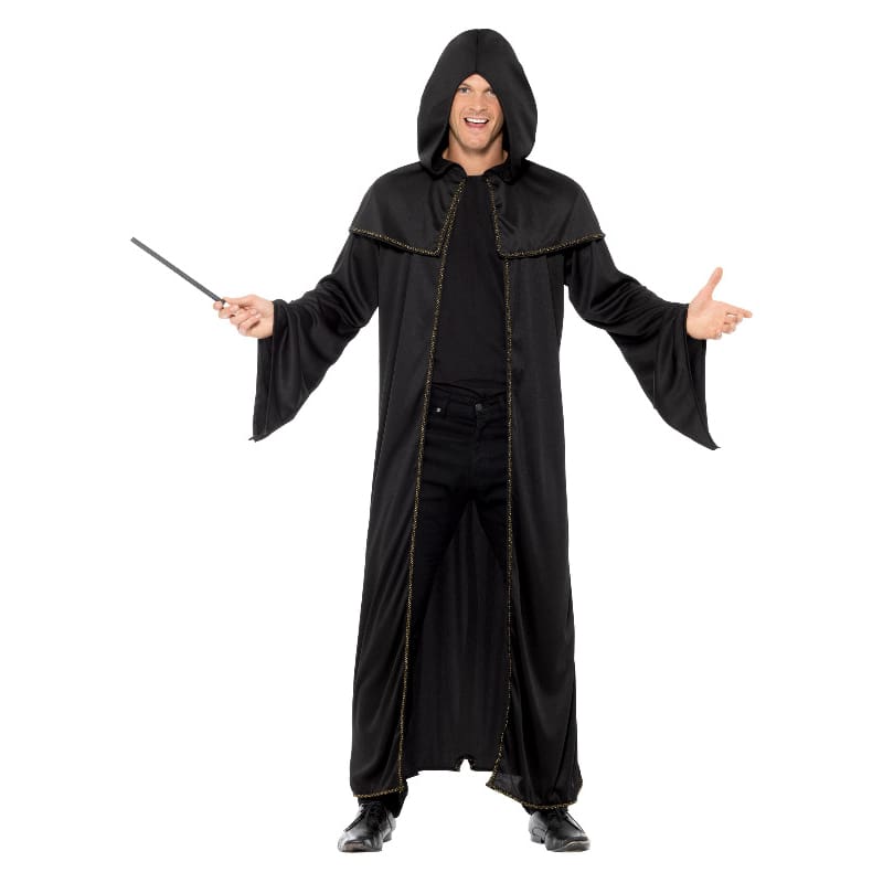 Costume Adult Wizard Cloak Robe Black