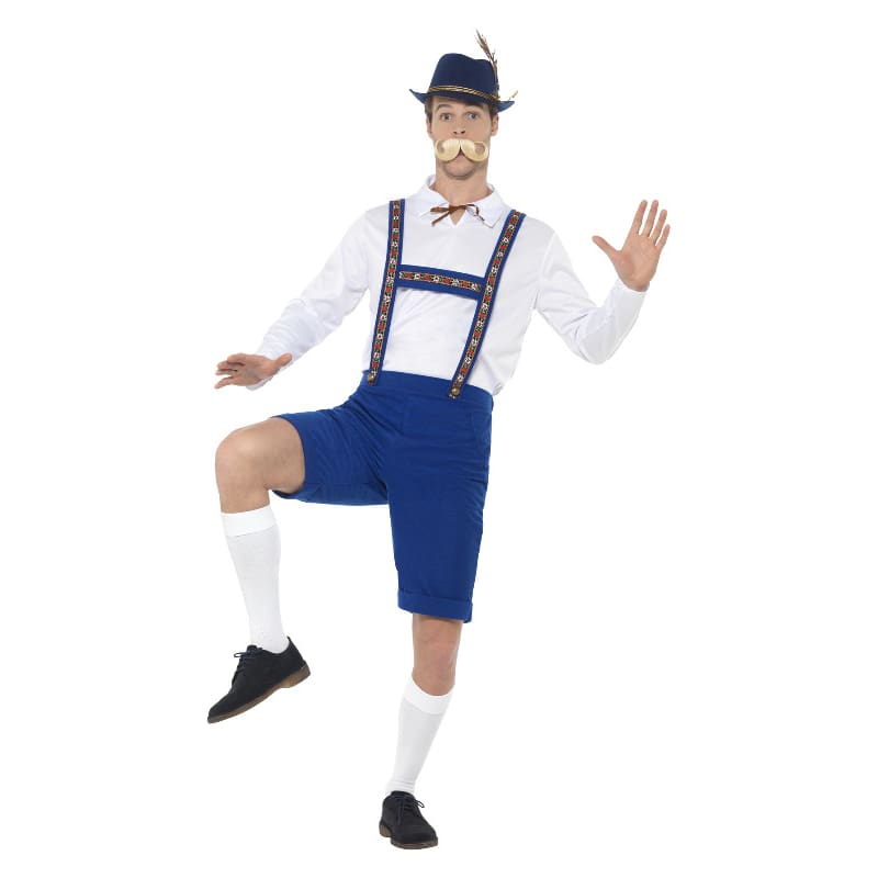 Costume Adult Oktoberfest Lederh Blue M