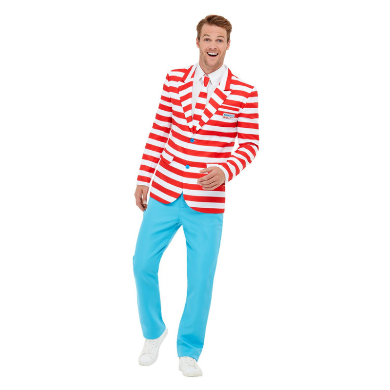 Costume Adult Suit Where's Wally M DNR