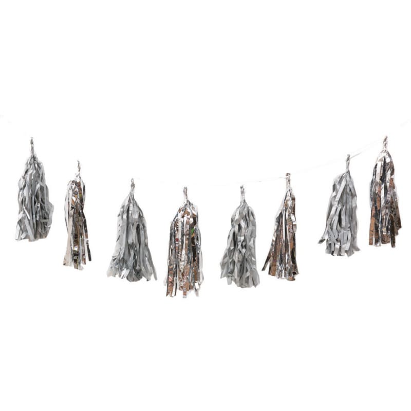 Tassels 30cm Silver 3m Pk12