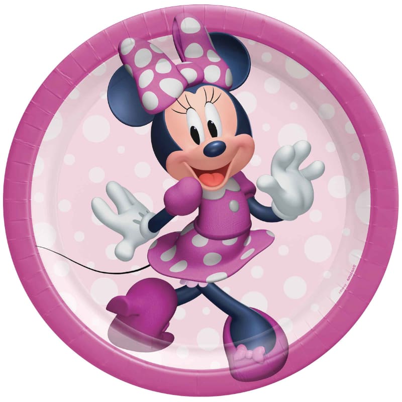 Minnie Mouse Plates Lunch Pk8