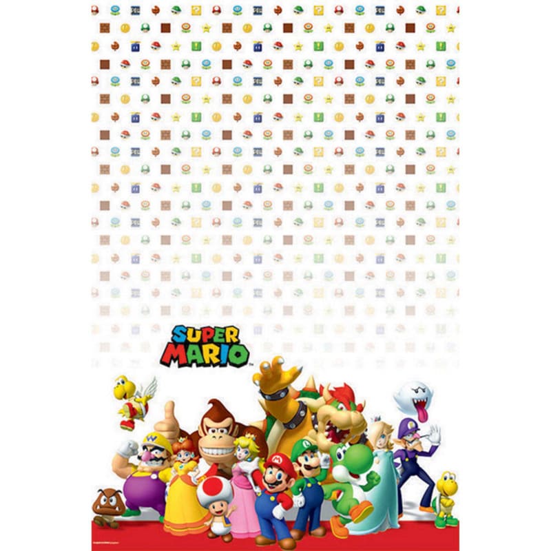 Super Mario Bros Tablecloth Rect Plastic