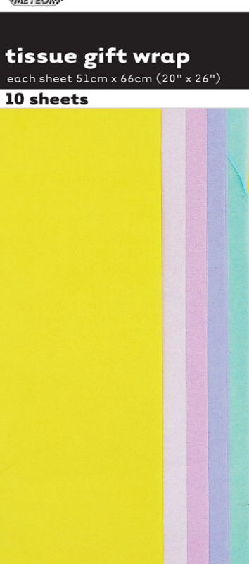 Tissue Sheets Pastel Assorted Pk10