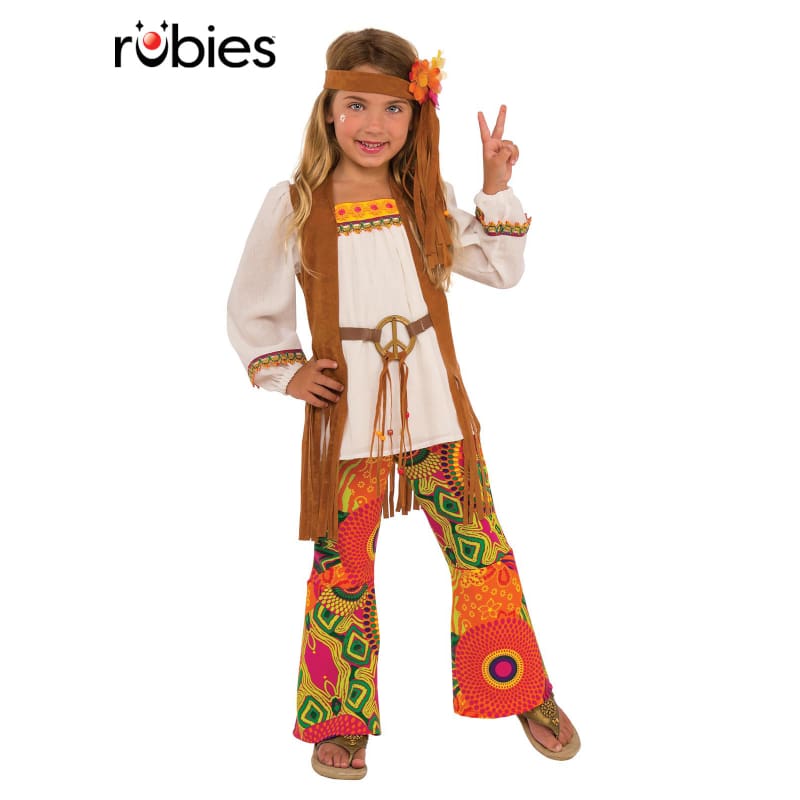 Costume Child Hippie Flower Girl M