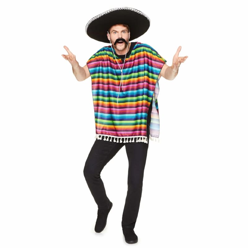 Costume Adult Mexican Poncho Bright