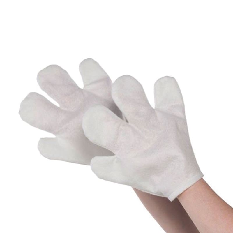 Gloves Adult Cartoon Felt White