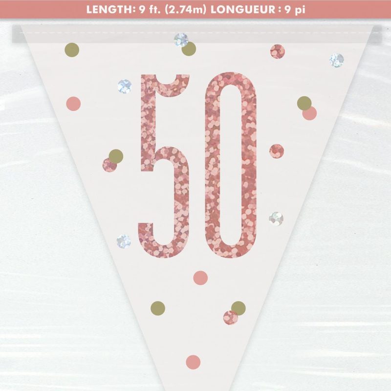 Flag Banner 50 Rose Gold 2.74m DNR